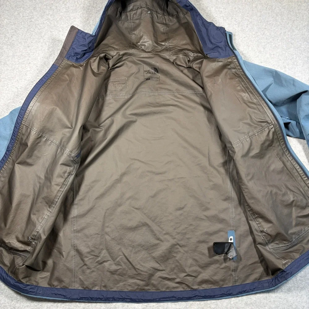 The North Face Dryzzle Gore-Tex Jacket Men Large Blue Hooded Waterproof Shell